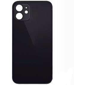 Задняя крышка iPhone 12 (стекло) черный - orig fabric