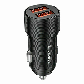 АЗУ-USB Borofone BZ19B 2 выхода 36W QC3.0 черный